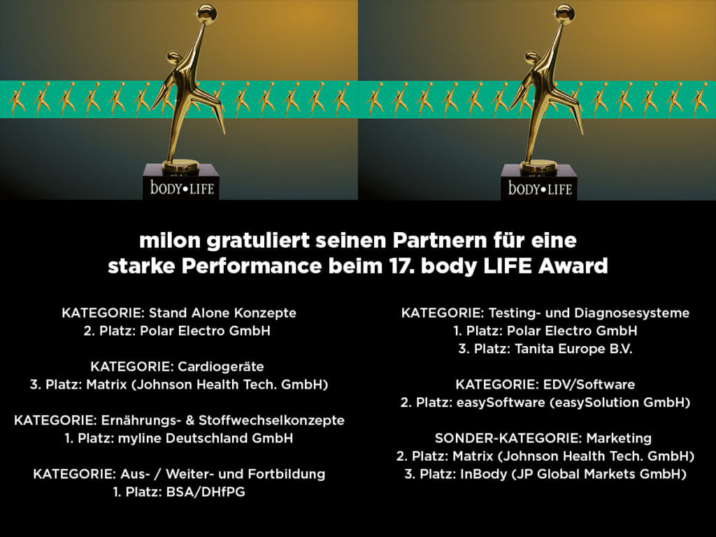 milon gewinnt beim body LIFE Award 2017 - milon 7